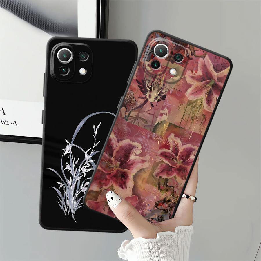 Case for Xiaomi Mi 13 Lite 10T 15 Pro 11T 14 12 12T Pro 12X 11 Funda Phone Cover Lily Orchid Flower Print