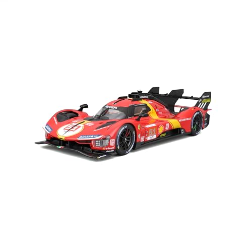 

Bburago Масштабная литая модель автомобиля 1/24 Ferrari 499P 3.0L Turbo V6 Команда Ferrari AF Corse #51, Победитель Ле-Мана 2023, 18-26309