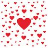 Reusable Red Heart Window & Wall Stickers-Glossy PVC Removable Decals,Multi-Surface-Valentine's Day, Wedding, Party Decorations