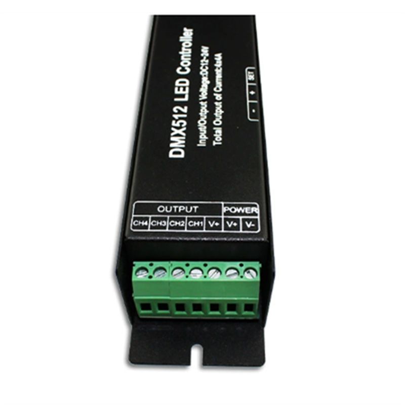 ABNR LED DMX512 4CH Digital Display Decoder Dimming Driver LED DMX512 Decoder For RGBW Strip Light DC12-24V 4A/CH
