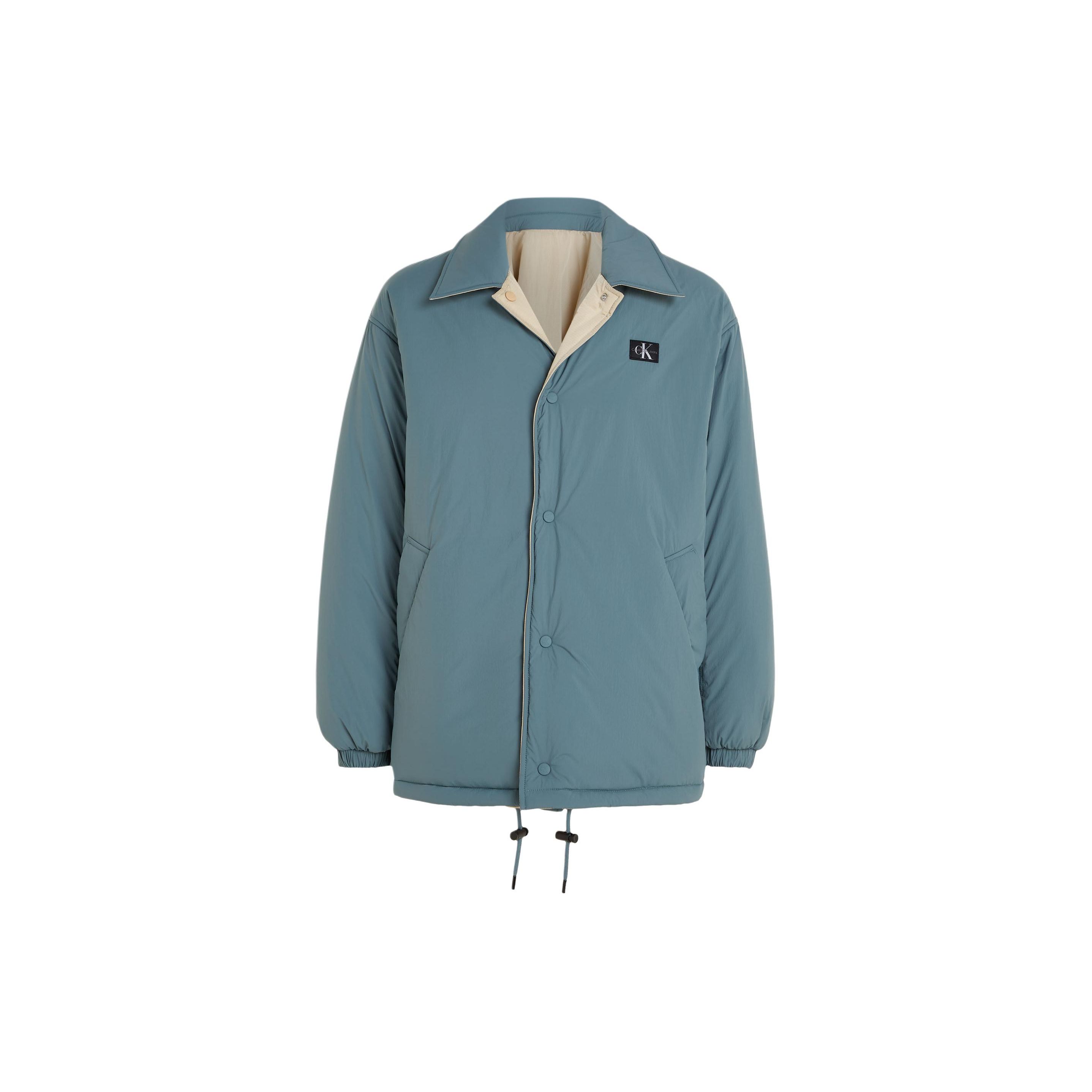 

Calvin Klein Jeans SS24 Повседневная свободная двусторонняя толстая куртка Мужские куртки Fairy-Blue Warm-Sand J325281-CFQ XL