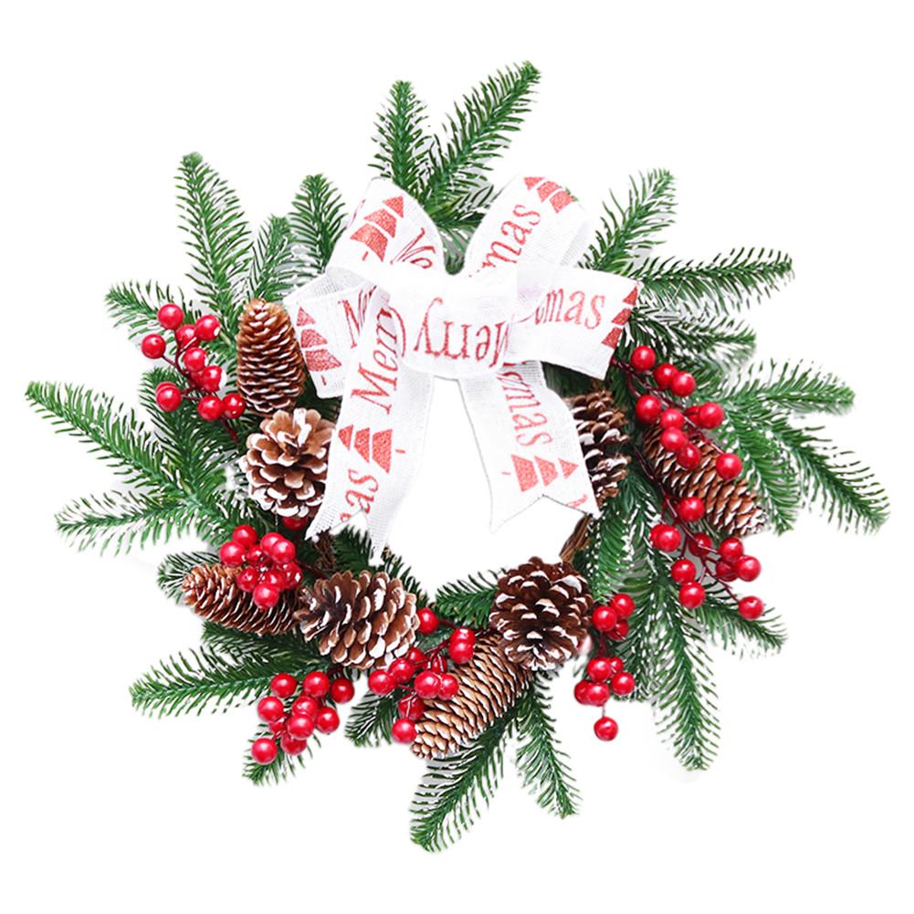 Buy Christmas Wreaths Artificial Garland Door Hanging Decorative