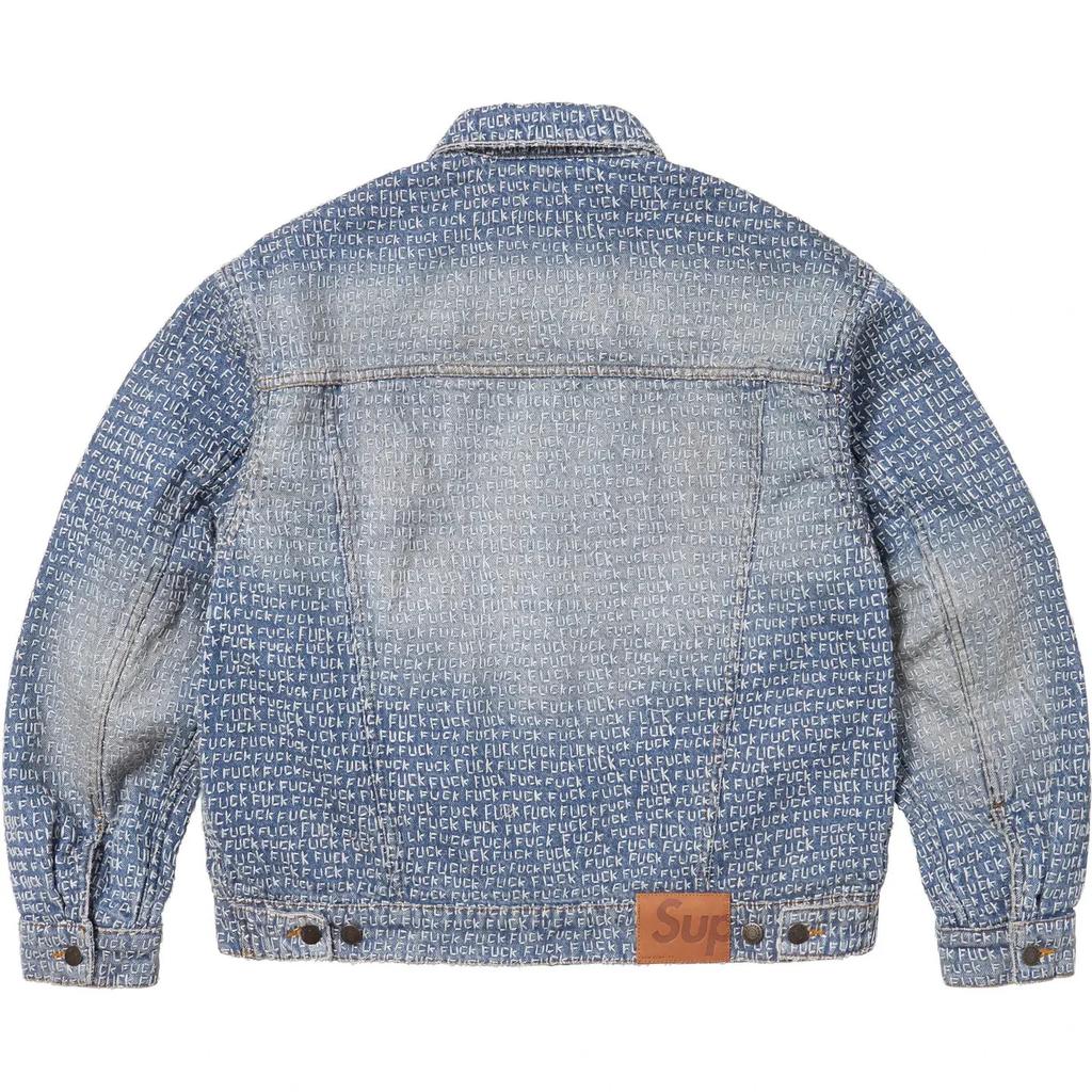 Supreme F*ck Stitch Denim Trucker Jacket Blue
