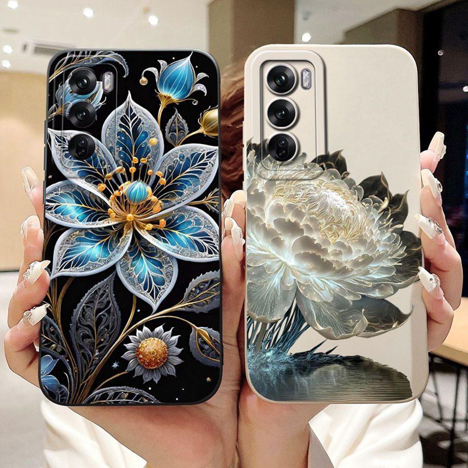 Beautiful Floral Phone Case For OPPO Reno12 12Pro 5G Soft Silicone Shockproof Cover For Oppo Reno12 Pro 5G Reno 12 Cases Bumpers