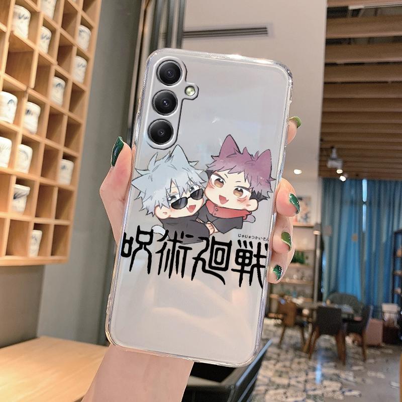 Anime Cartoon Wzór Miękki Przezroczysty Silikonowy Etui Do Samsung A55 M35 S24 Xiaomi Redmi Note 13 Poco C65 iPhone Aparat Wstrząsoodporny Ochronny Pokrowiec