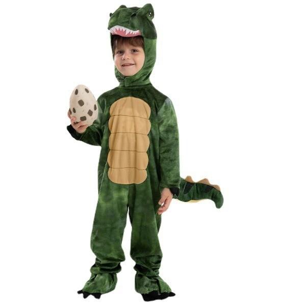 Dinosaur Halloween Onesie For Kids With Polyester Fabric And Fun Cartoon Design For Costume Party
