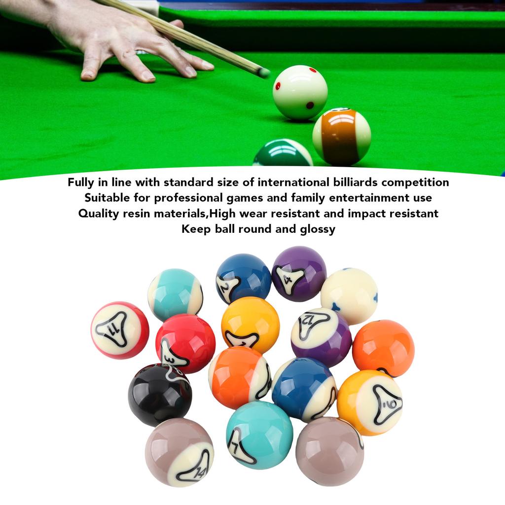 Billiard Balls Set US  Pool Ball Resin 57.2mm Dia for Tournament Practice Billiard Balls Set Pool Ball Set Pool Balls