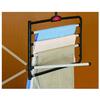 Sawafuji American Hanger DX Clothes Hanger, Black, 368mm Wide, Fits Slacks, Pants, Trousers, and Ties, 360 Rotation, Non-Slip, Space-Saving, Easy To