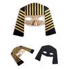 Egyptian Pharaoh Costume Golden Cape Cloak Wrap Egyptian Mask Pharaoh Mask Hallf Face Mask for Halloween Cosplay Party