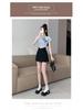 High Waist Chinese Style Midi Skirt with Irregular Frog Closure and Slit - Women's Summer Slimming A-Line Skirt Pants