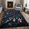 Music Music Notes Theme Printed Carpet Rug for Living Room Bedroom, Office Areas,Durable Machines Washable Mat Next Day Shipping