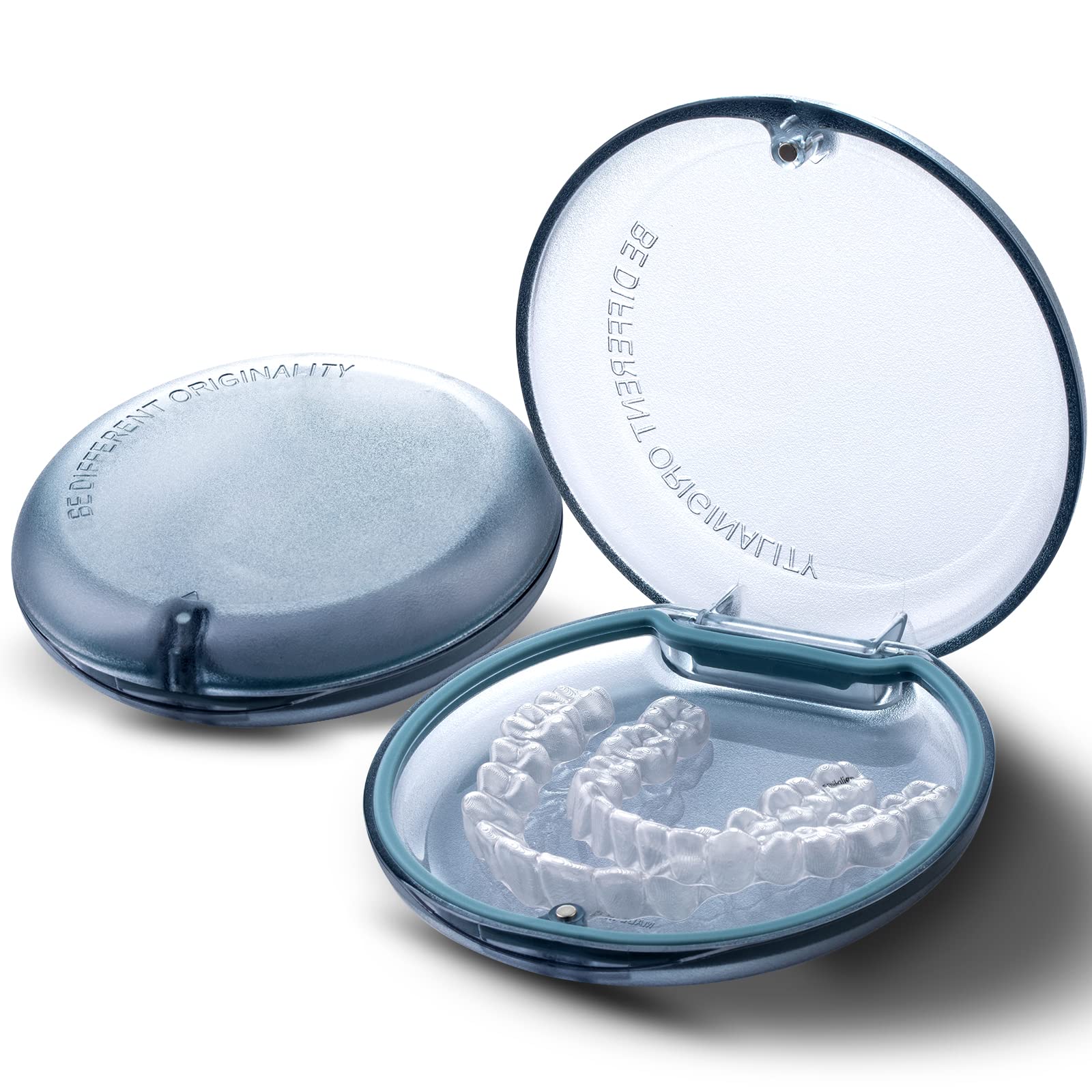 

Футляр для фиксатора без запаха со съемным уплотнительным кольцом, большой ночной футляр для зубов, тонкий держатель для выравнивателя для подростков и взрослых