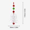 Christmas Tree Decoration Glass Bell Ornament Aesthetic, Wind Chimes Glass Pendant for Bedroom Ladies Party Porch