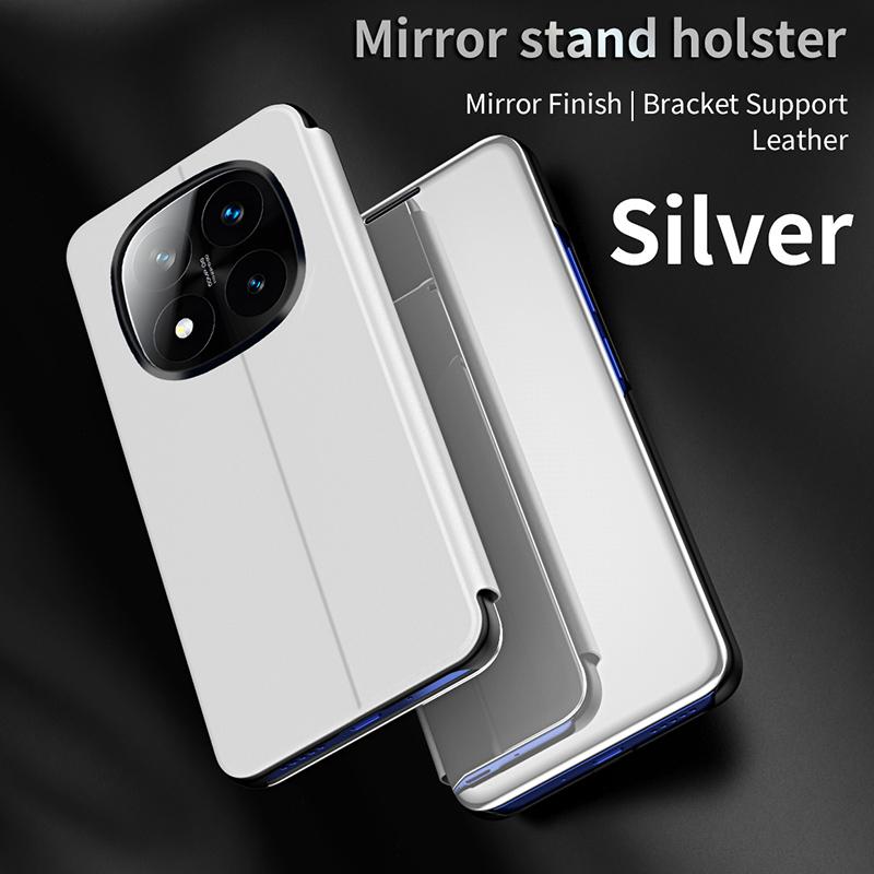

Funda Redmi Note 14 Pro Mirror Flip Stand Case Funda For Xiaomi Redmi Note 13 14 12 Pro Plus 5G 12S Full Cover Protection Bumper Redmi Note 12S серебряный
