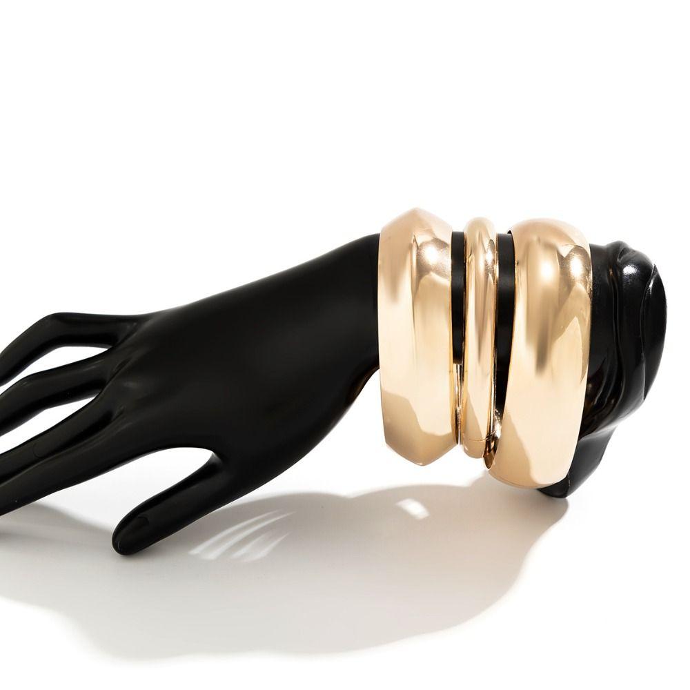 Minority Design Cuff Bangles Metal Exaggerated Bracelet Cute Irregular Open Bangle  Women