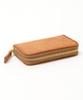 sot Pueblo Leather Zip-Around Card Case, Genuine Leather, Camel, so-z-0197