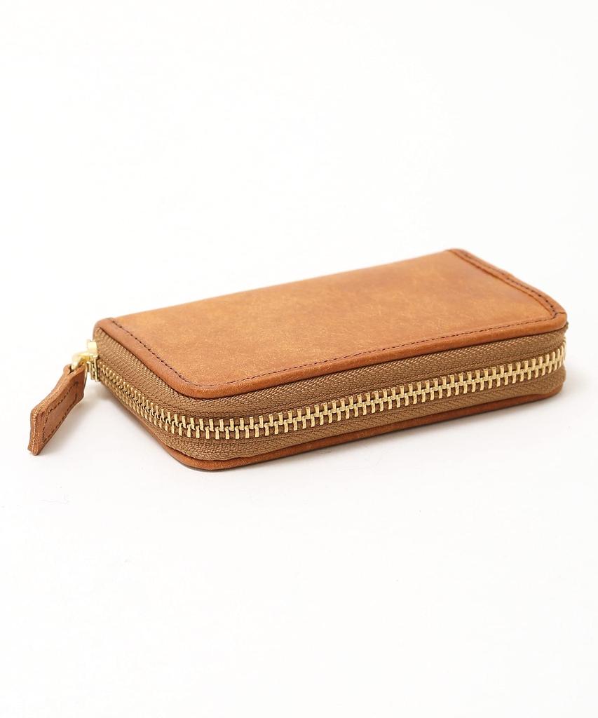 sot Pueblo Leather Zip-Around Card Case, Genuine Leather, Camel, so-z-0197