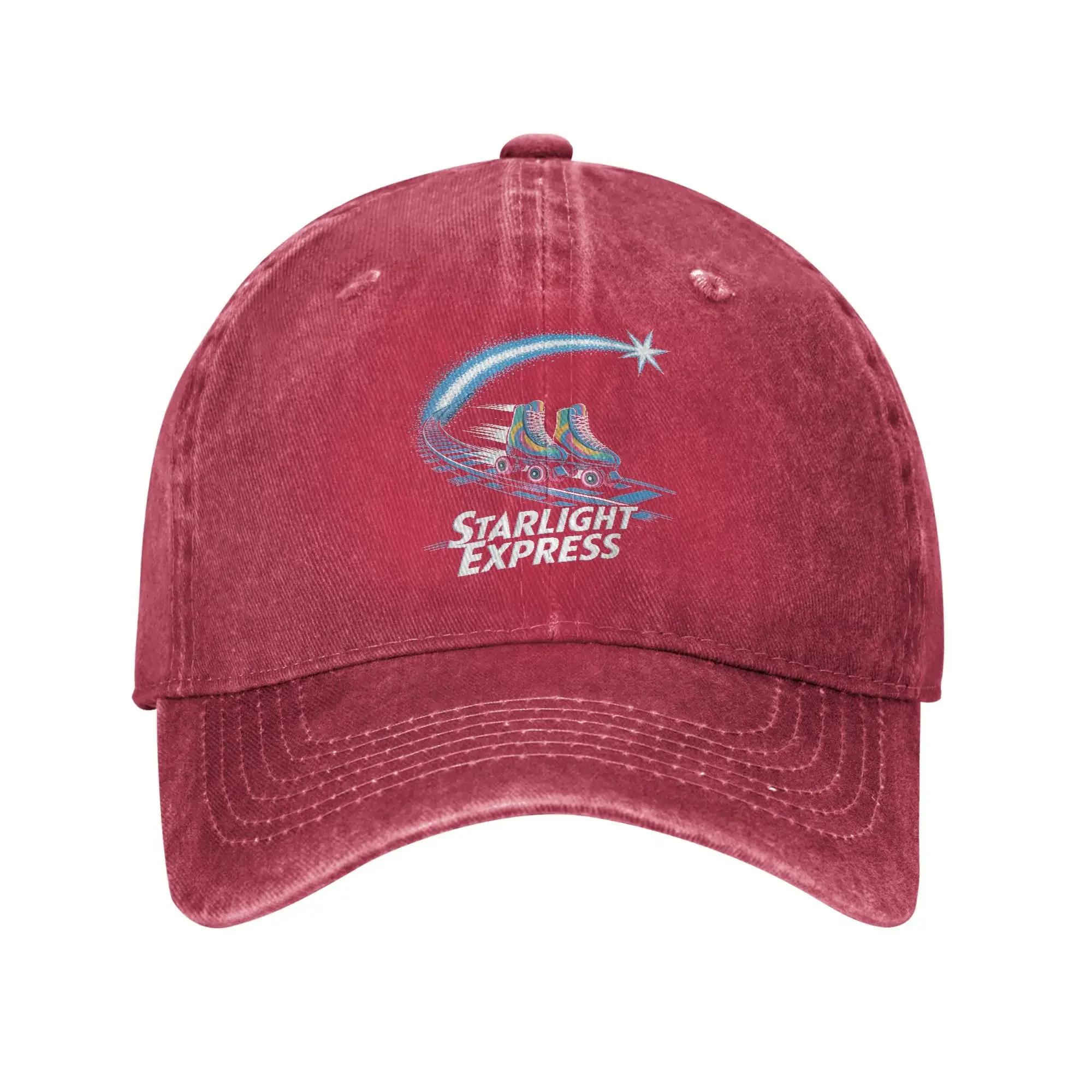 Starlight Express Musical Theater Baseball Cap Unisex Distressed Denim Washed Sun Cap Broadway Outdoor Workouts Adjustable Adjustable