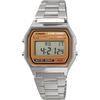 Casio Vintage Series A158WEA-9 Unisex Digital Watch Metal Band Brown Gold