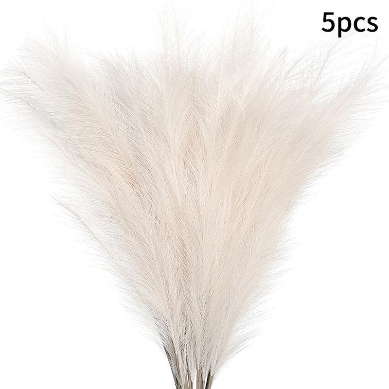 Simulated Reed Pampas Grass Artificial Plant Colorful Feather Decoration For Wedding Banquet Arrangement Shop Store Decor Props