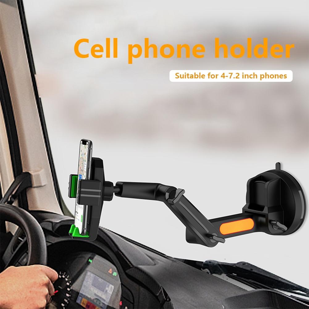 Dashboard GPS Phone Car Mount Adjustable Arm Universal Windshield Phone Holder for 4-7.2 Inches Smartphones