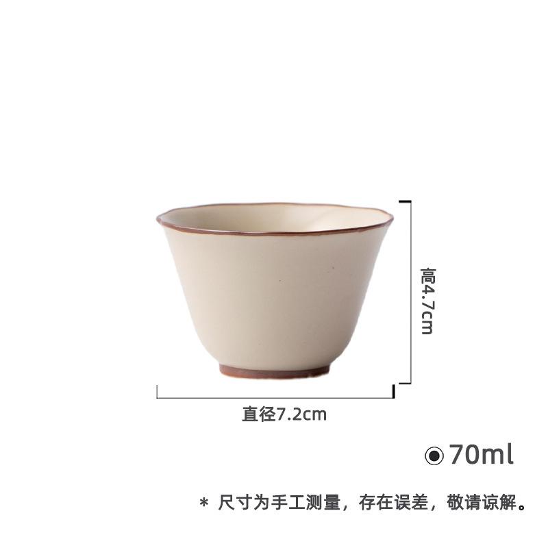 

2pc/lot Congealed Fat Teacup Antique Tea Bowl Single Cups Tea-tasting Personal Cup Jianzhan Master Cups Teaware Collection 70ml