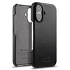 MELKCO For iPhone 16 Case Compatible with MagSafe Waxy Genuine Cow Leather PC Phone Back Cover
