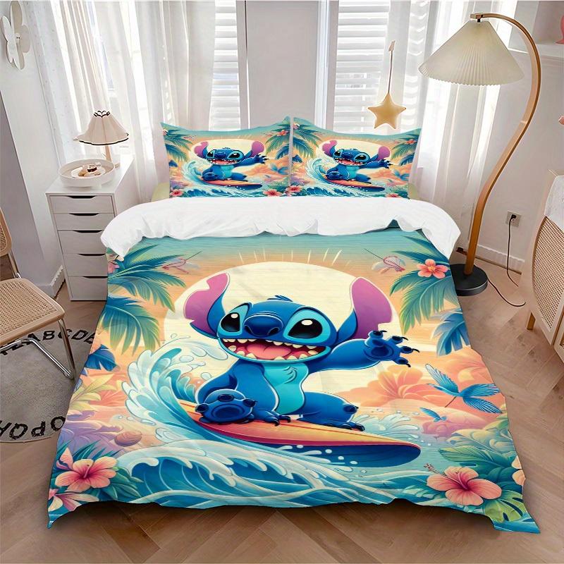 

3pcs set Surfing Tropical Stitch print bedding quilt cover, soft and comfortable quilt cover suitable for bedroom and guest room01 135x200cm