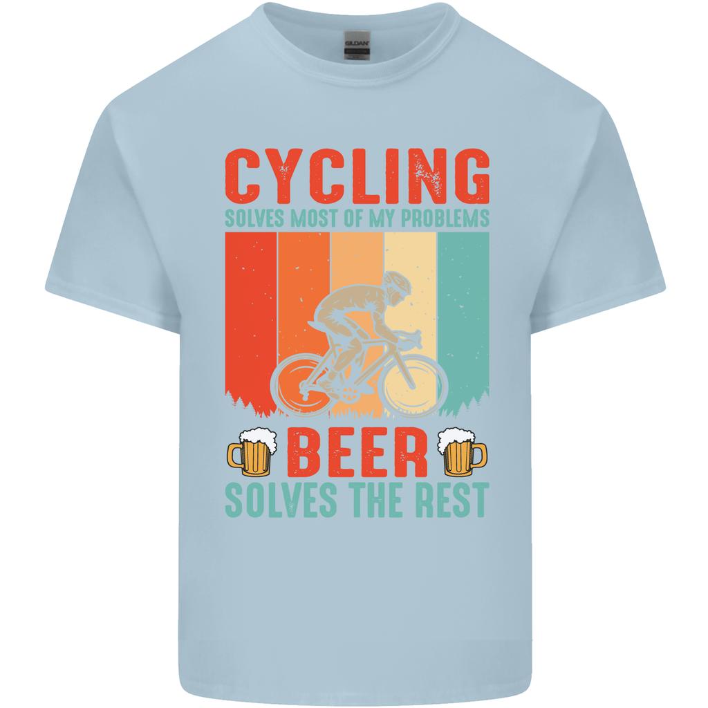 Cycling Funny Beer Cyclist Bicycle MTB Bike Unisexs Light Cotton TShirt