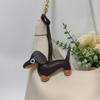 Cross-border Dachshund Pendant: Leather Cartoon Dog Bag & Phone Case Accessory for Cars
