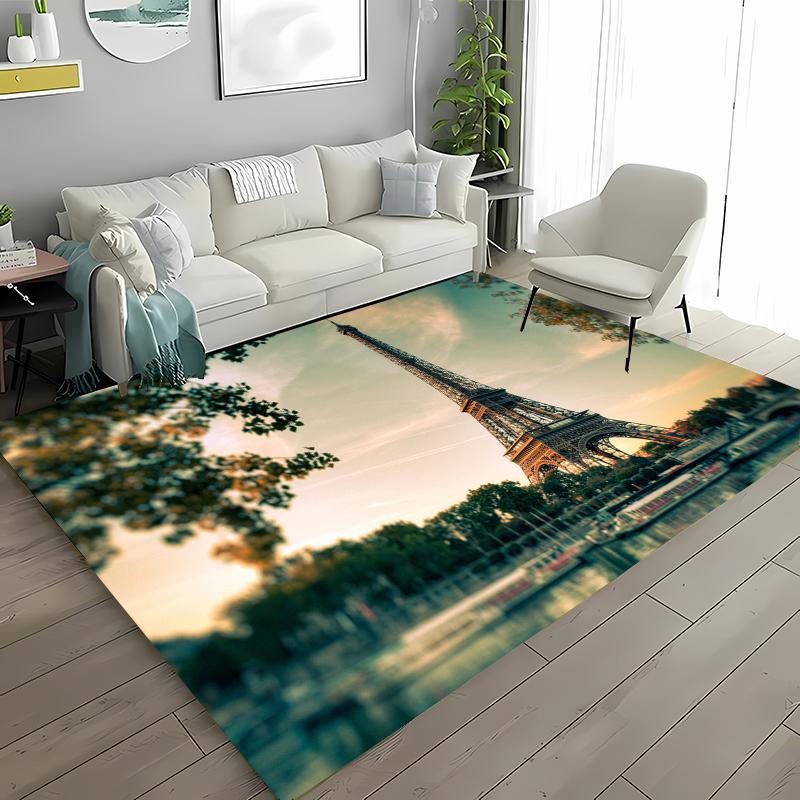 Paryż Wieża Eiffla Dywan Antypoślizgowy Dywanik Obszarowy Dywany do Domu Salon Sypialnia Dziecięca Sofa Wycieraczka Kuchenna Dywanik na Podłogę Dekor