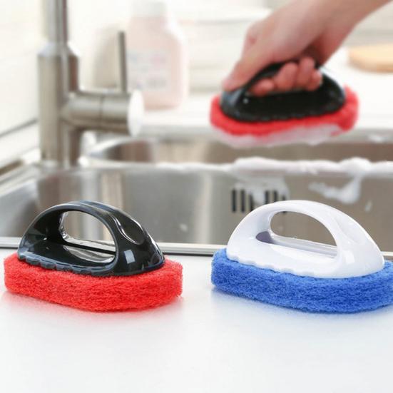 Sponge Brush Anti-scratch Plastic Kitchen Cleaning Sponge Brush