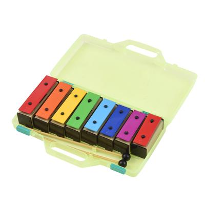 8-note Xylophone Colorful Glockenspiel Removable Rainbow Color Metal Plates Resonator Bells with