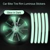 Car Wheel Reflective Strip, Rainbow Rim Decals for Cars Motorcycle Bike, Waterproof High Visibility Sticker for Tires