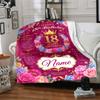 Golden 18Th Birthday Celebration Personalized Name Blankets Soft And Comfortable Against The Skin Naps And The Office A Wonderful Gift For Friends