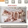 2D 30th Birthday Photography Backdrop Rose Gold Balloon & Banner Party Background