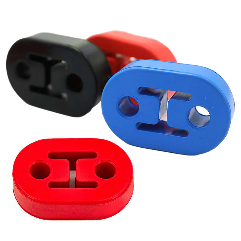 Universal Car Two-Hole Exhaust Pipe Mount Bracket Lifting Lug Modification Plus Long Muffler Support Shock Absorber Hanging Glue