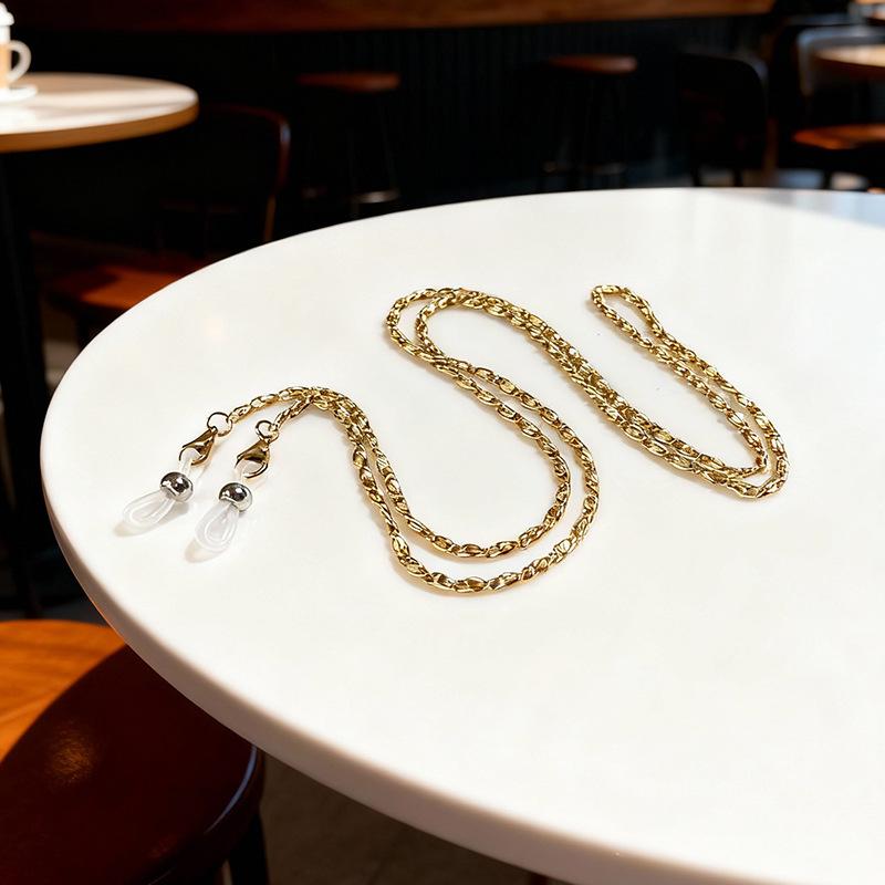 Glass Chain Necklace: Stylish Metal Lanyard for Glasses – Versatile Hip Hop Jewellery Accessory