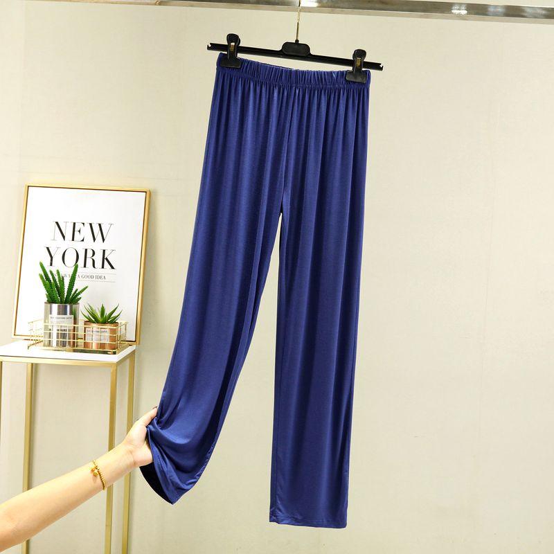 

Modal High Waist All-Match Wide Leg Pants Women s Summer Cool Loungewear Pajama Shorts Loose Outer Wear Thin Casual Pants Cowboy Blue L (Recommendation 55.00 kg-65.00 kg