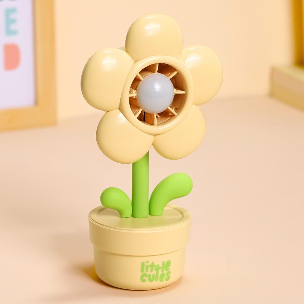 

Summer Cute Cartoon Flower Handheld Mini Fan - Portable, Strong Wind Electric Fan for Outdoor Use Factory/Wholesale/Export/Cross-border