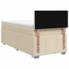 Box Spring Bed with Mattress and Headboard Cream 80 x 200 cm Fabric