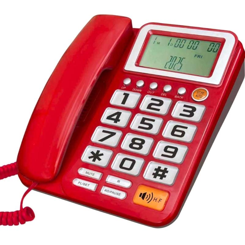 Corded Landline Telephone Landline Desktop Landline Phone Noise Reduction Calling Suitable for Home Hotel Office