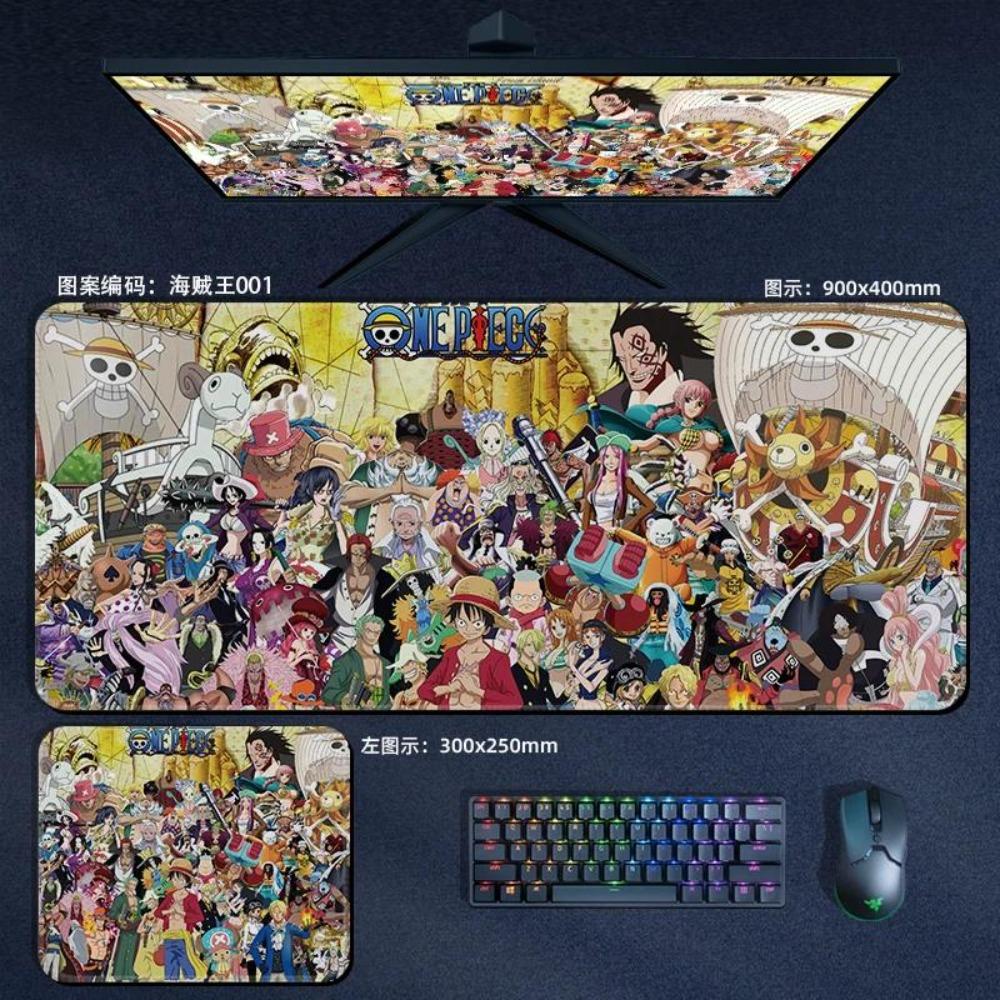 Nautical King Animation Periphery Cute ONE PIECE Leather Mouse Pad Boys Oversized Small E-sports Game Office Computer Keyboard Pad Notebook Table Mat