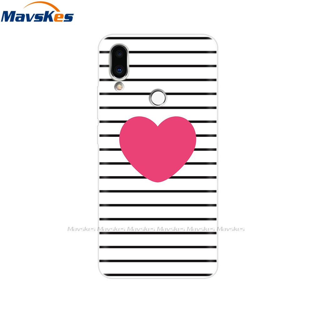 Soft TPU Case for Meizu Note 9 Cat Animal Flower Printed Protective Silicone Covers Phone Shells Bags Bumper for Meizu Note9