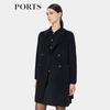 PORTS Women's 2025 Autumn Double-Breasted Wool Coat
