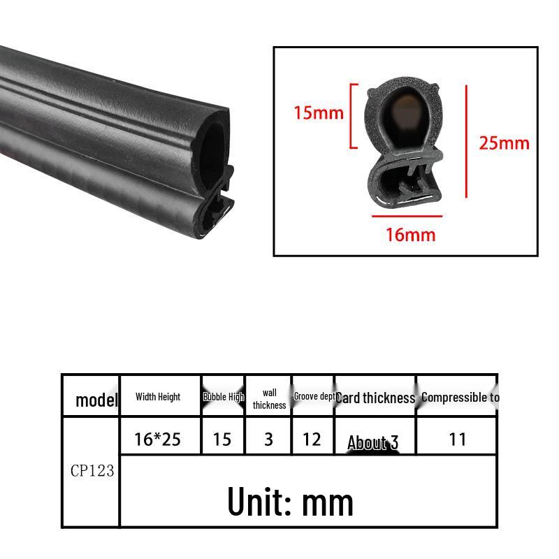 High-Temperature Resistant U-Shaped Rubber Sealing Strip for Dustproofing Electrical Cabinets and Car Doors
