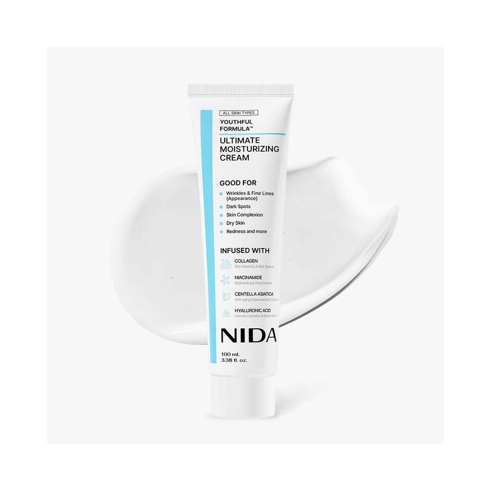 NIDA Fórmula Juvenil Crema Hidratante Definitiva (100 ml) / Colágeno, Niacinamida, Centella Asiática, Ácido Hialurónico / Arrugas, Manchas Oscuras, Cuidado de la Piel