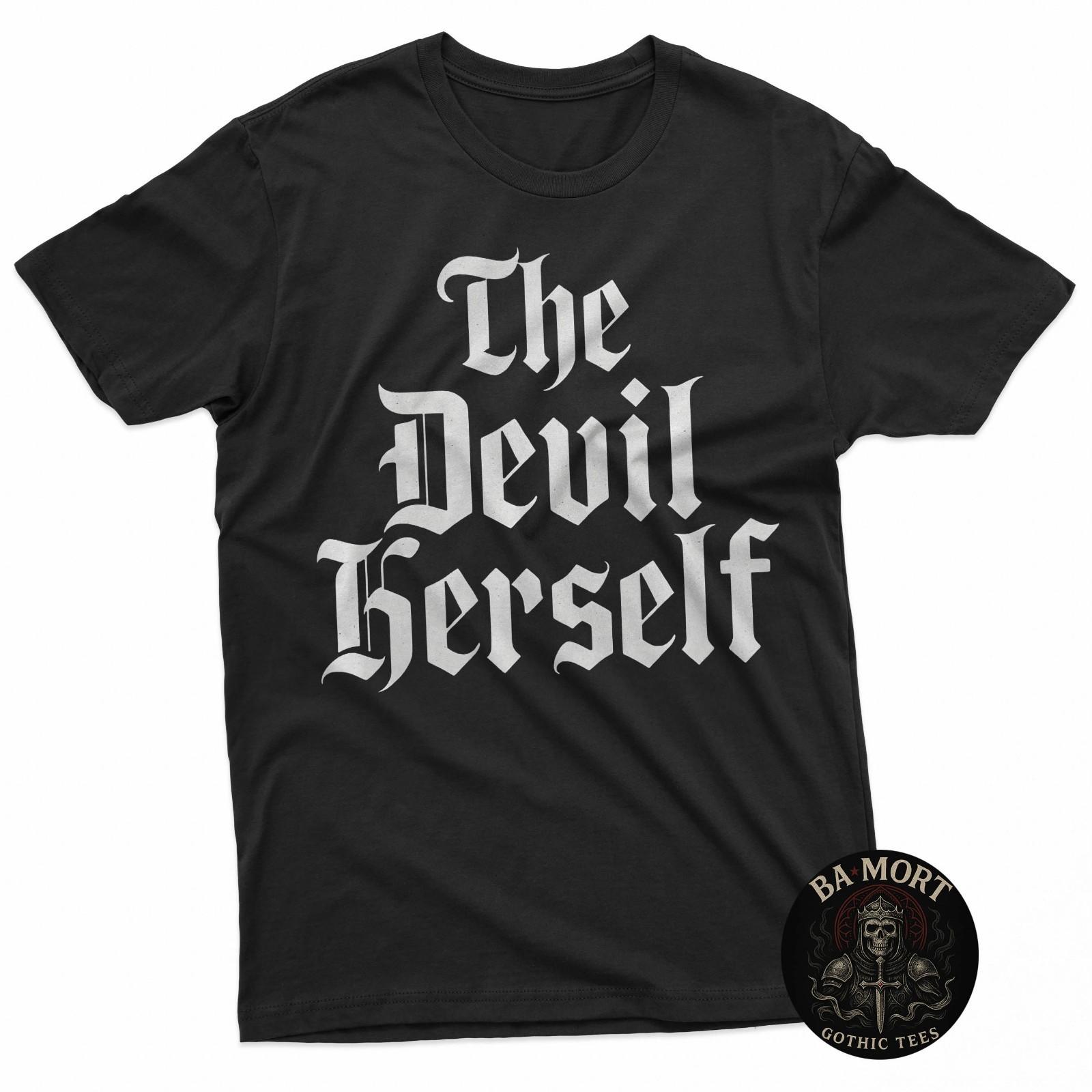 

The Devil Herself Dark Feminine Occult Humor Design T-Shirt 5XL різнокольоровий