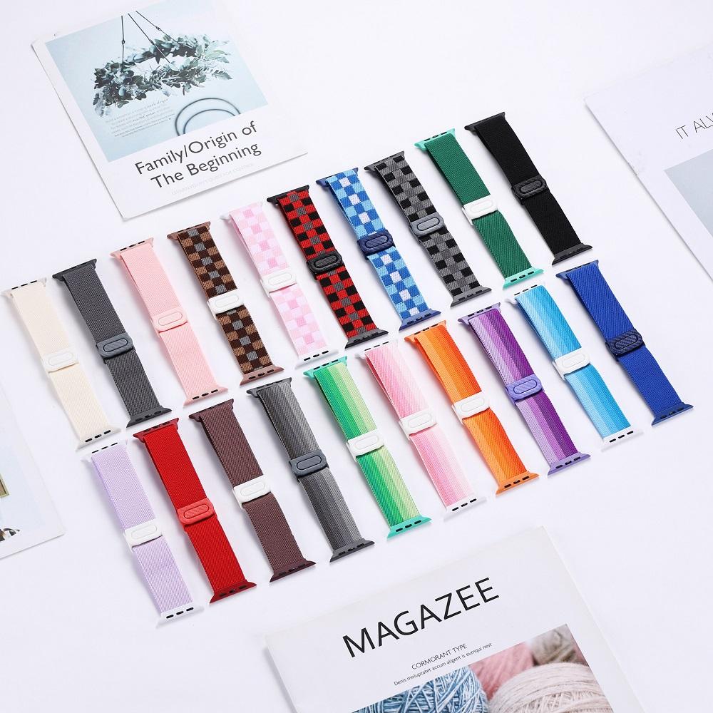Nylon Band For Apple Watch Series Watch 9 8 Ultra 2 7 6 5 38 42MM Replacement Strap Loop for Iwatch Series 3 45MM 49MM