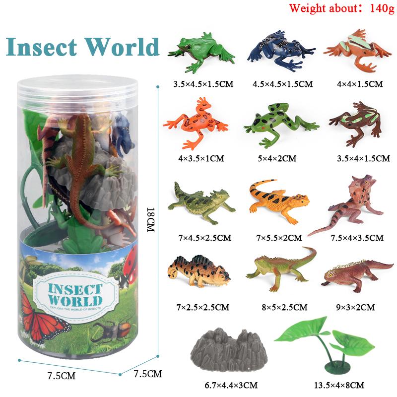 Oenux Miniature Animals Set Wild Sealife Farm Dinosaur Brinquedo Figurine Model Action Figures Zoo Cute Education Kids Toy Gift